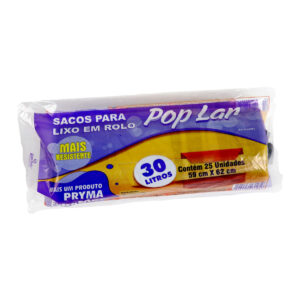 SACOS PARA LIXO EM ROLO - POP LAR 30 Litros