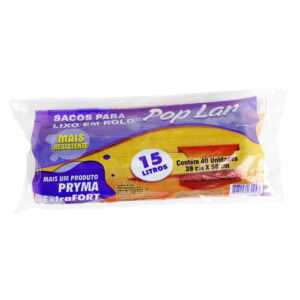 SACO PARA LIXOS EM ROLO - POP LAR 15 Litros